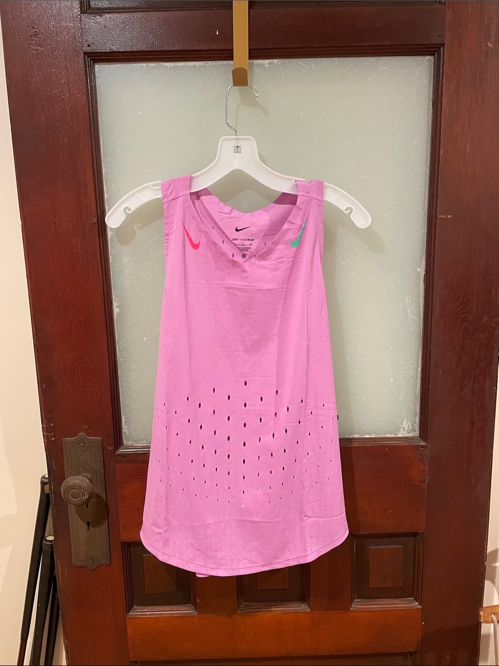 Nike Purple Sleeveless Training Tank with Contrast Swooshes